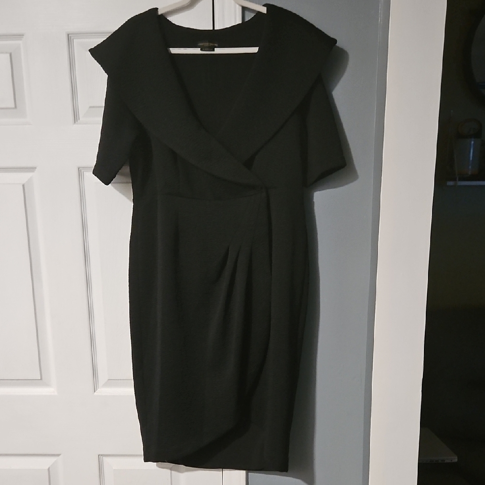 Christian Siriano Asymmetrical Black Dress